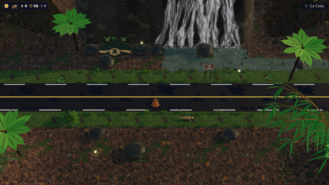 Actual game screenshot of La Coca waterfall in El Yunque